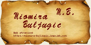 Miomira Buljugić vizit kartica